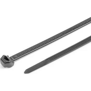 Organizace kabelů HellermannTyton 118-00270, S50ROS-PP-BK, stahovací pásky, 4.90 mm, 200 mm, černá, chemická odolnost, 1000 ks