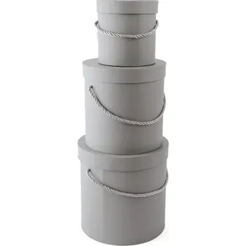 Úložný box Flower box - komplet 3 ks Šedá