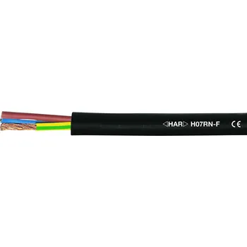 elektrický kabel HELU 37044 kabel s gumovou izolací H07RN-F 4 G 1 mm² černá metrové zboží
