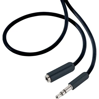 Audio kabel SpeaKa Professional SP-7870472 jack audio prodlužovací kabel [1x jack zástrčka 3,5 mm - 1x jack zásuvka 3,5 mm] 5.00 m černá SuperSoft opletení