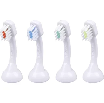 Náhradní hlavice k elektrickému kartáčku EmmiDent K4 Kids vyměnitelné nástavce pro elektrické kartáčky 4 ks bílá
