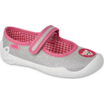 Dívčí bačkory BEFADO 114X501 dívčí balerínky stříbrné 28 114X501_28