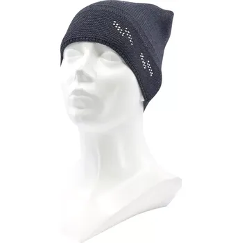 Čepice VOXX Čepice dámská pletená MICRA bavlněná s kamínky Swarovski ANTRACITOVÁ uni 119021