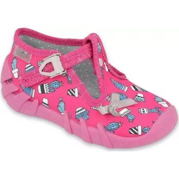 Dívčí obuv BEFADO 110P413 dívčí bačkorky růžové kaktusy 26 110P413_26