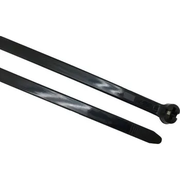 Stahovací páska Kabelová vázací páska Nedá se uvolnit 155mm 3,6 mm Černá Nylon 66 RS PRO