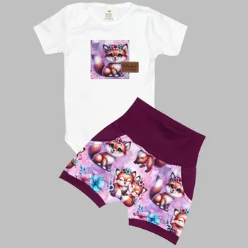 Komplet - Bodyčko a kraťásky Lištičky Velikost: 56