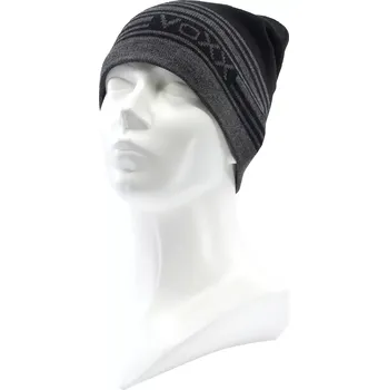 Čepice VOXX Čepice pánská pletená KONA zimní ČERNÁ s šedou uni 119894