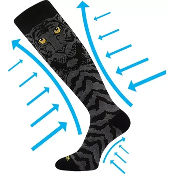 VOXX Podkolenky kompresní ENDOR s ionty stříbra ČERNÉ 43-46 125148