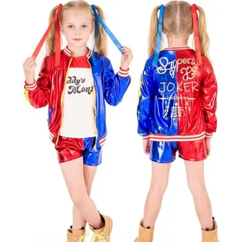 Karnevalový kostým Kostým Harley Quinn Joker s nafukovací pálkou Velikost: M (122-128)