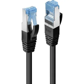 Datový kabel LINDY 47176 RJ45 síťové kabely, propojovací kabely CAT 6 S/FTP 0.50 m černá 1 ks