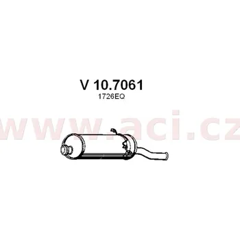 Zadní díl výfuku zadní díl výfuku ASSO/VENEPORTE (V 10.7061) (V 10.7061)