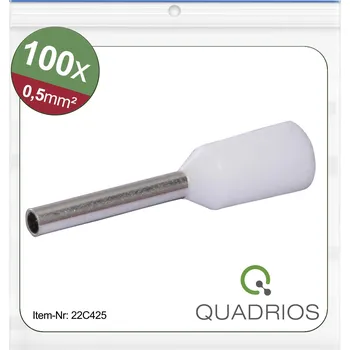 Quadrios 22C425 dutinka 0.5 mm² částečná izolace bílá 1 sada