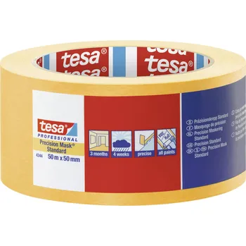 Izolační páska tesa PRECISION STANDARD 04344-00000-00 krepová lepicí páska Precizní krep® žlutá (d x š) 50 m x 50 mm 1 ks
