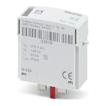Přepěťová ochrana Zástrčka ochrany proti přepětí, 275 V AC 40kA Přepěťová ochrana, Montáž na základnu Phoenix Contact