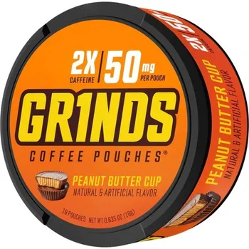 Káva GRINDS kávové sáčky 50mg PEANUT BUTTER CUP