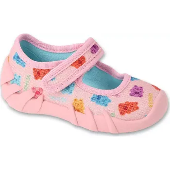 Dívčí bačkory BEFADO 109P268 dívčí botičky růžové medvídci 23 109P268_23