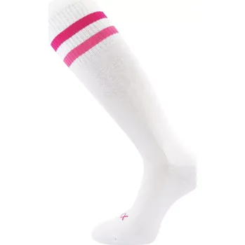 Dámské ponožky VOXX Podkolenky dámské sportovní RETRANA s ionty stříbra BÍLÉ s růžovou 39-42 118891