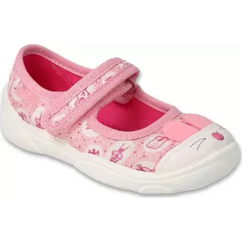 Dívčí bačkory BEFADO 209P040 dívčí balerínky růžové ouška 19 209P040_19