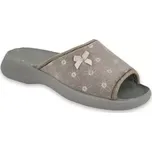 BEFADO 442D196 dámské pantofle OLIVIA OŠ šedá kytičky s mašli 41 442D196_41