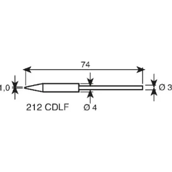 Sekáč Pájecí hrot 1 mm Sekáč pro Nástroj Micro