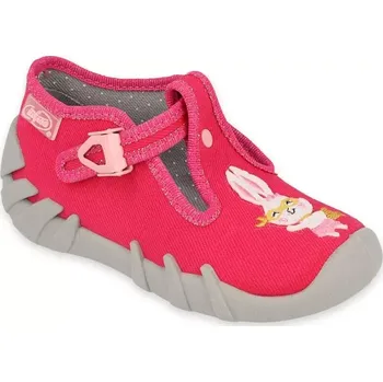 Dívčí obuv BEFADO 110P451 dívčí bačkorky červené zajíček 25 110P451_25