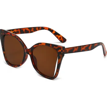 Sluneční brýle Techsuit - Sluneční brýle (5335) - pro ženy s PC obroučkou a čočkami, tvar motýla - leopardí / hnědé