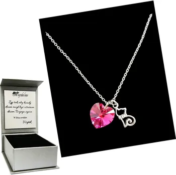 Náhrdelník Kočka Kotě s kočkou Stříbro GRAVÍROVÁNÍ DÁREK