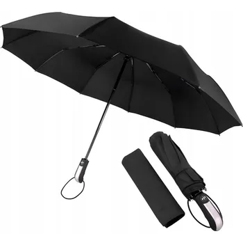 Deštník Automatický černý deštník s UV filtrem