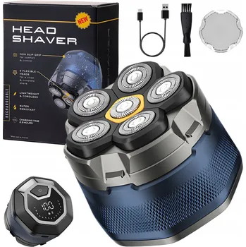 HOLICÍ STROJEK PÁNSKÝ ELEKTRICKÝ HOLICÍ STROJEK NA VOUSY HLAVY VODĚODOLNÝ 6D