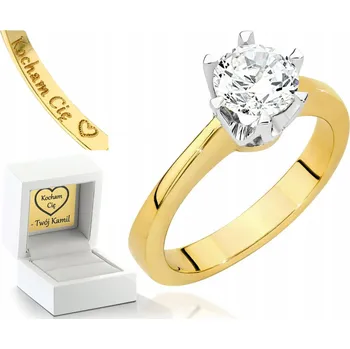 Prsten ZLATÝ PRSTÝNEK S DIAMANTEM 585 GRAVÍROVÁNÍ