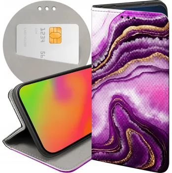 Pouzdro na mobilní telefon FLIPOVÉ POUZDRO PRO HONOR 90 5G RŮŽOVÝ MRAMOR PURPUROVĚ RŮŽOVÝ MRAMOR OBAL