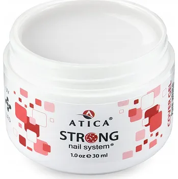 Lak na nehty Atica 85438 GEL STAVEBNÍ STRONG COVER Extra White 30 ml ultra bílý