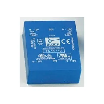 Transformátor Transformátor PCB, sekundární napětí: 8V ac, počet výstupů: 2 průchozí otvor 18VA