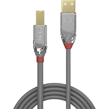 elektrický kabel LINDY USB kabel USB 2.0 USB-A zástrčka, USB-B zástrčka 7.50 m šedá 36645