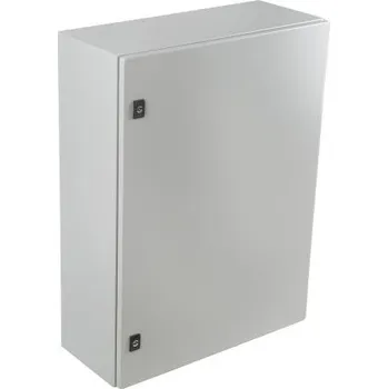 Elektroinstalační krabice Nástěnná krabice IP66 s neprůhlednými dvířky Ocel šedá 800 x 600 x 250mm Spacial CRN