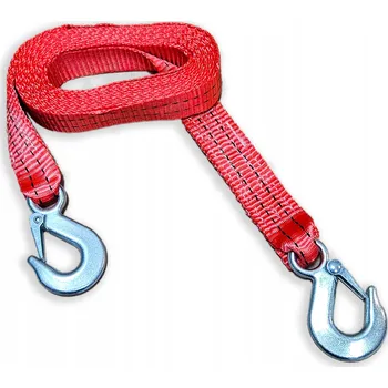 Tažné lano Silné tažné lano popruhové 3000 kg 4,5 m háky hák lanko tažný popruh