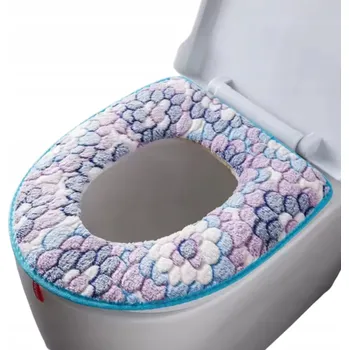 WC sedátko MĚKKÝ POTAH NA WC SEDÁTKO - Květinový vzor, plyšový a jemný