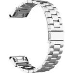 Techsuit - Řemínek QuickFit 26 mm (W010) - Garmin Fenix 3/3 HR/5X/5X Plus/6X/6X Pro/7X/7X Pro Solar - stříbrný