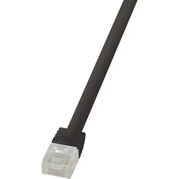 Datový kabel LogiLink CF2063U RJ45 síťové kabely, propojovací kabely CAT 6 U/UTP 3.00 m černá flexibilní provedení 1 ks