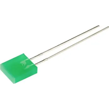 Polovodič Kingbright LED s vývody zelená hranatý 7 x 2.5 mm 8 mcd 110 ° 25 mA 2.2 V