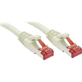Datový kabel LINDY 47704 RJ45 síťové kabely, propojovací kabely CAT 6 S/FTP 2.00 m šedá s ochranou 1 ks