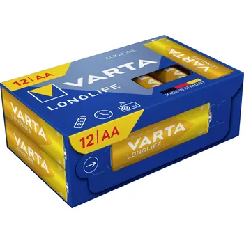 Článková baterie Varta VARTA Longlife AA Cube Pack12 tužková baterie AA alkalicko-manganová, 1.5 V, 12 ks