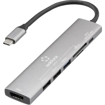 Renkforce USB-C® dokovací stanice RF-DKS-907 Vhodné pro značky (dokovací stanice pro notebook): univerzální napájení USB-C®, integrovaná čtečka karet