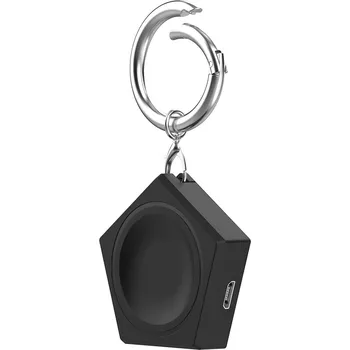 Techsuit - Bezdrátová nabíječka SmartWatch (TSC4) - pro Samsung Watch, Type-C, 2,5 W, přenosný držák na klíče a na stůl - černá