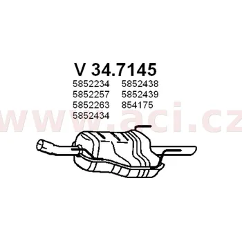 Zadní díl výfuku zadní díl výfuku ASSO/VENEPORTE (V 34.7145) (V 34.7145)