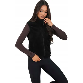 Dámská vesta Dámská chlupatá vesta na zip se stojáčkem, ležérní