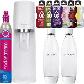 Výrobník sody Výrobník Sody SodaStream Terra bílý + lahve 2 x 1 l + plynový válec C02