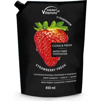 Mýdlo ENERGY OF VITAMINS Tekuté mýdlo Strawberry Fresh 450ml - náhradní náplň