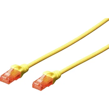 Datový kabel Digitus DK-1612-030/Y RJ45 síťové kabely, propojovací kabely CAT 6 U/UTP 3.00 m žlutá kroucené páry 1 ks