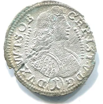 SLEZSKO. Württemberg-Öls. Christian I. Ulrich (1668–1704). 1 Kreuzer 1683. Ag.